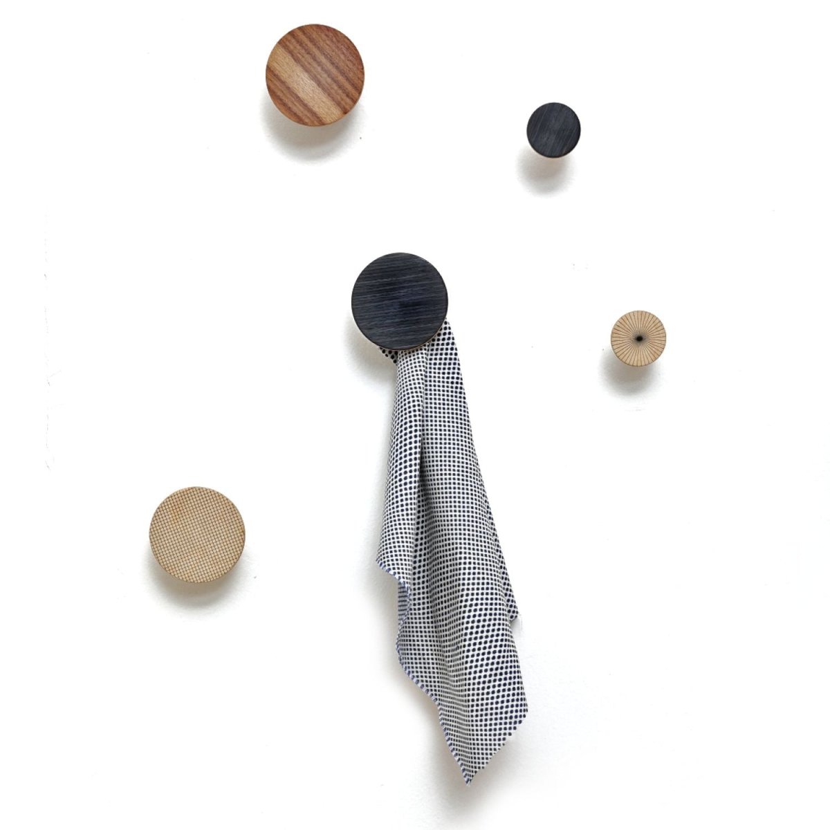 Percheros Graficos | Set of 5 Assorted Wall Pegs - Home Decor