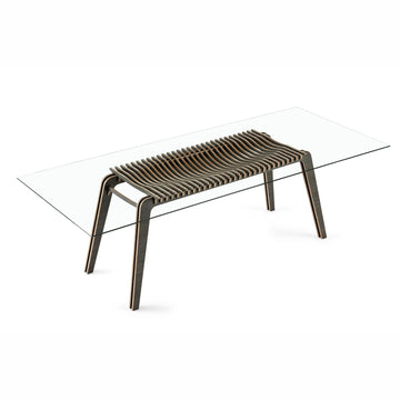 Hiab | Large Glass Top 10 Seat Dining Table