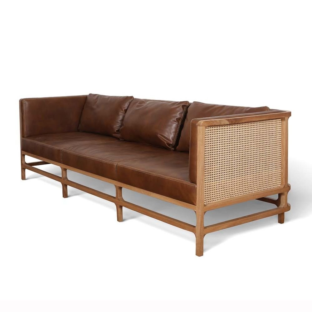 Otto | Three Seat Sofa with Rush Frame - Furniture