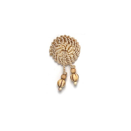 BEADED BUTTON | BONE - Tassel