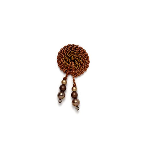 BEADED BUTTON | COPPER - Tassel