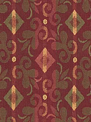 DIAMOND SCROLL | MERLOT - Upholstery - Fabric
