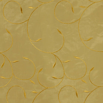 TWINING LEAVES | GOLD - Drapery - Fabric