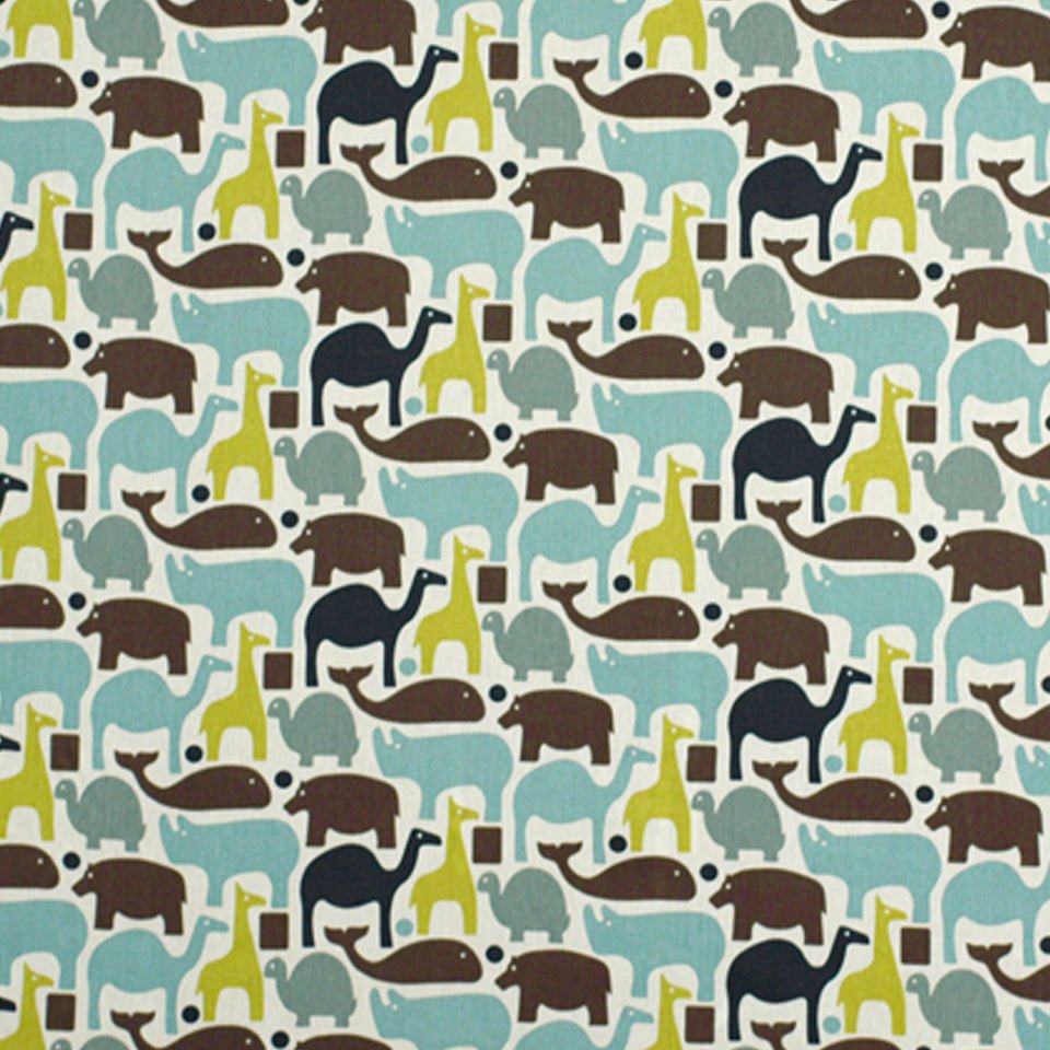 ZOO PALS | BLUE - Drapery - Fabric