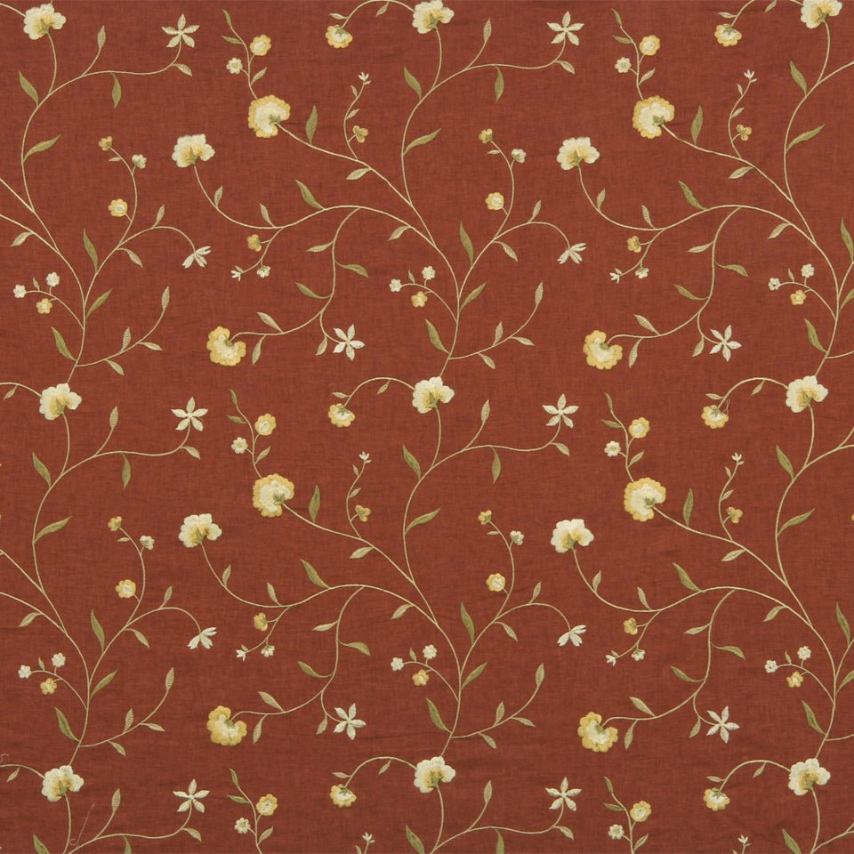 VINE BLOSSOM | REDWOOD - Drapery - Fabric