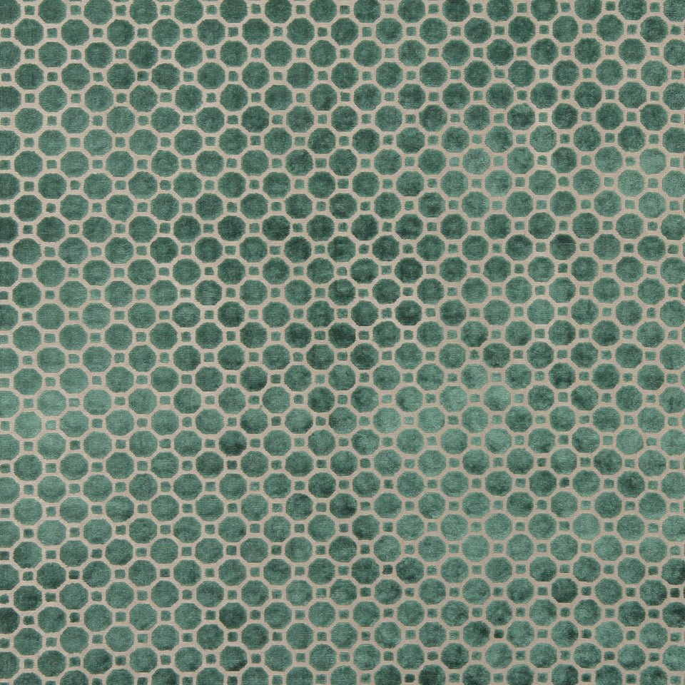 VELVET GEO | EMERALD - Upholstery - Fabric