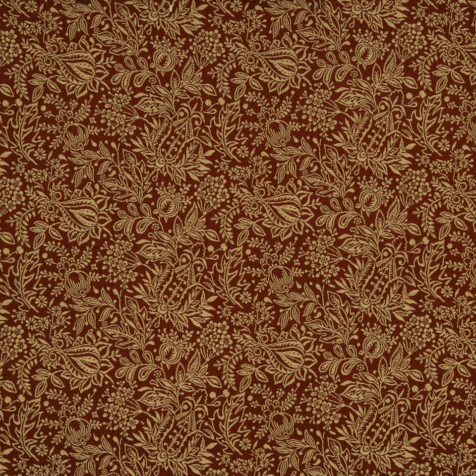 FLORAL FINERY | RED HOT - Upholstery - Fabric