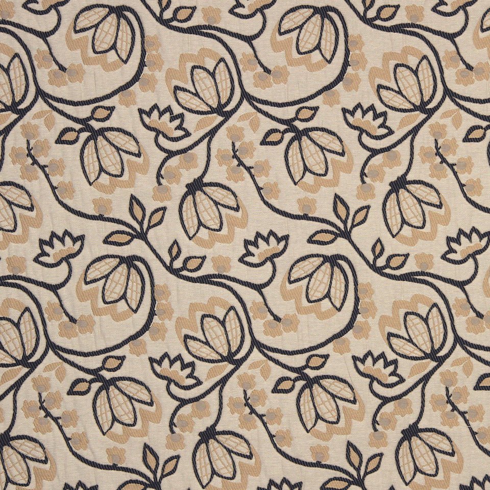 WOODLAND GLORY | BLACK - Upholstery - Fabric