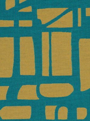 GRIDDED MAZE | TURQUOISE - Upholstery - Fabric