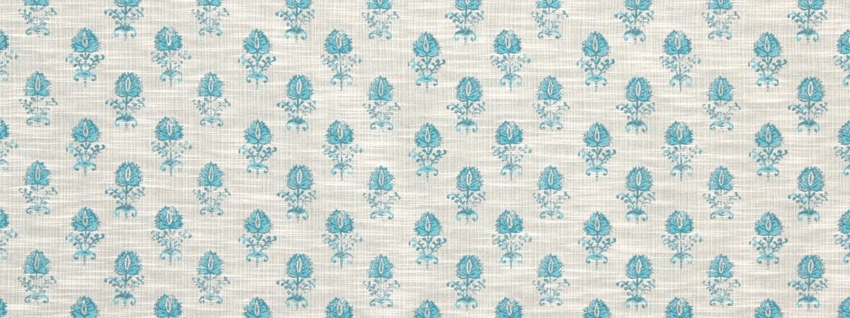 CLOE FLORA | TURQUOISE - Upholstery - Fabric