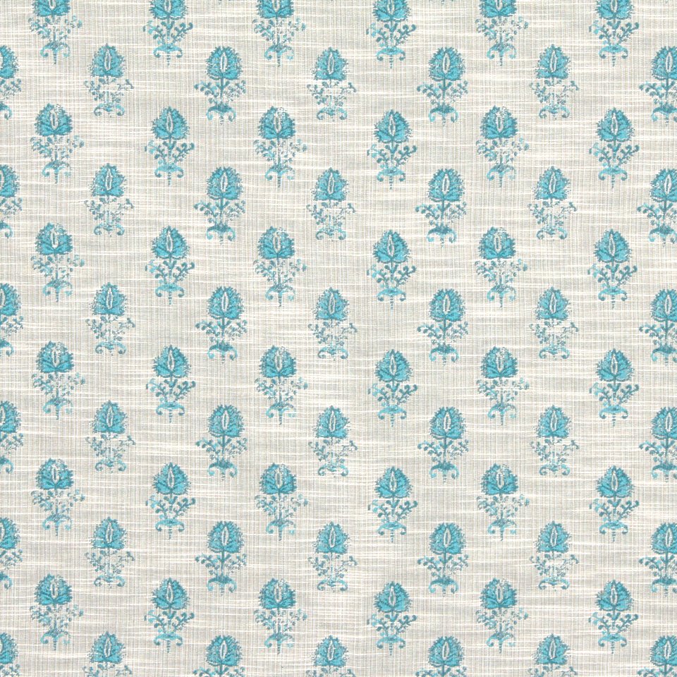 CLOE FLORA | TURQUOISE - Upholstery - Fabric