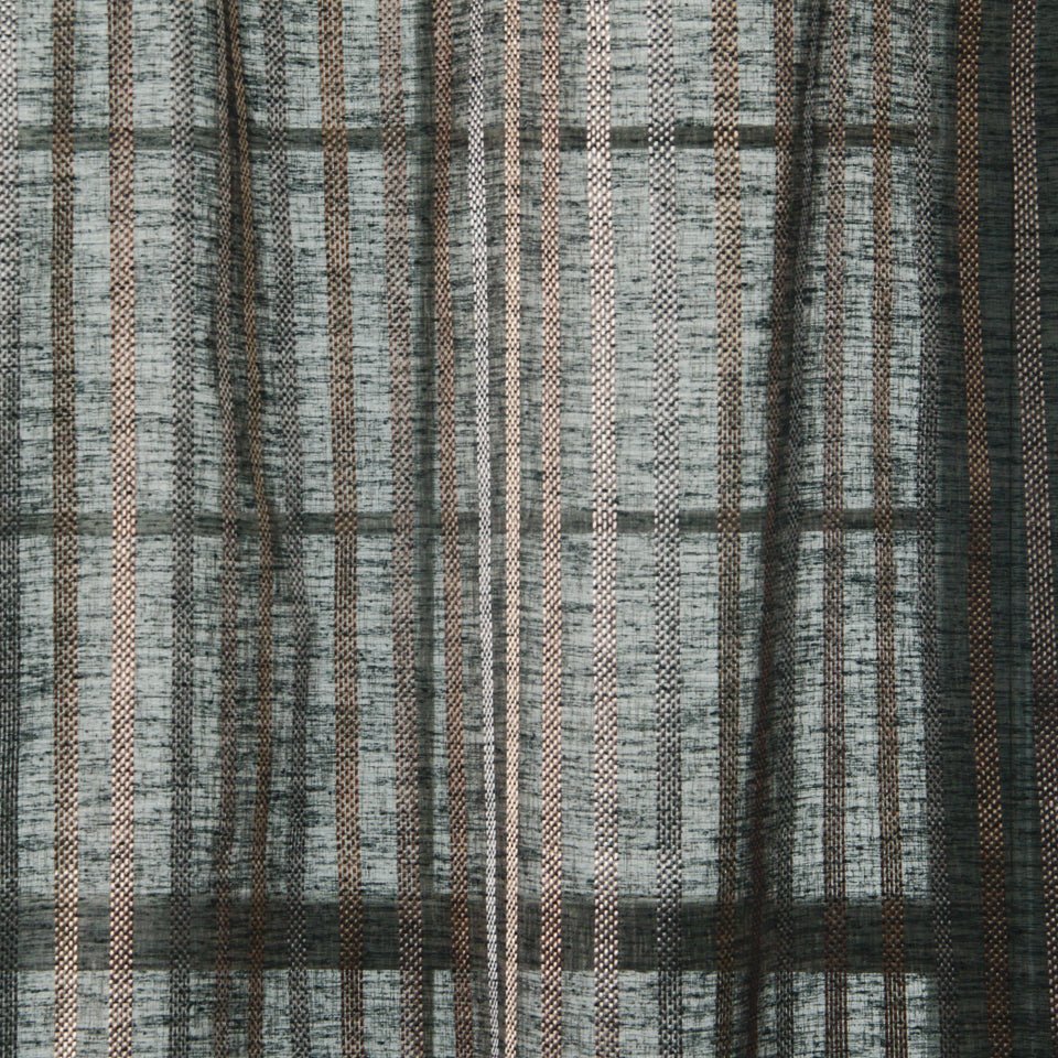 Glossy Stripes | Black Silver - Drapery - Fabric