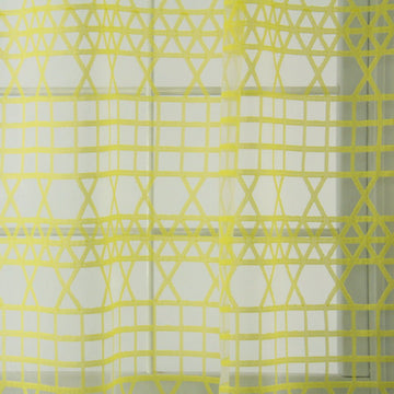 TRIANGLE GRID | CITRON - Drapery - Fabric