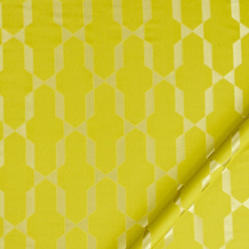 Emi Fret | Chartreuse - Drapery - Fabric