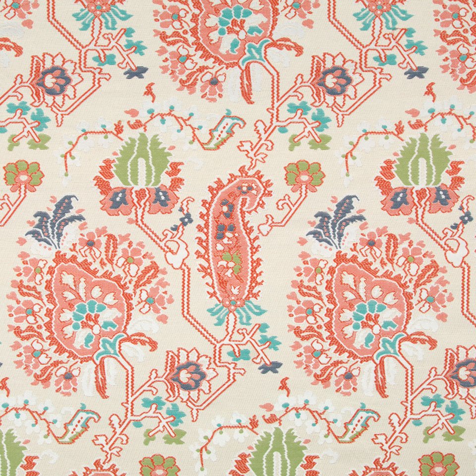 AZTEC FLOWERS | CORAL REEF - Upholstery - Fabric