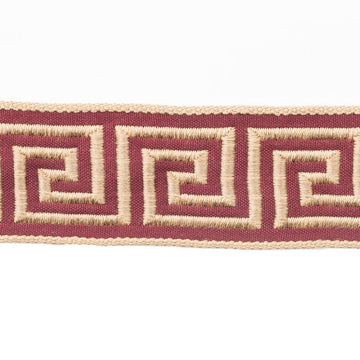 Greek Key Braid | Classic Crimson - Trim