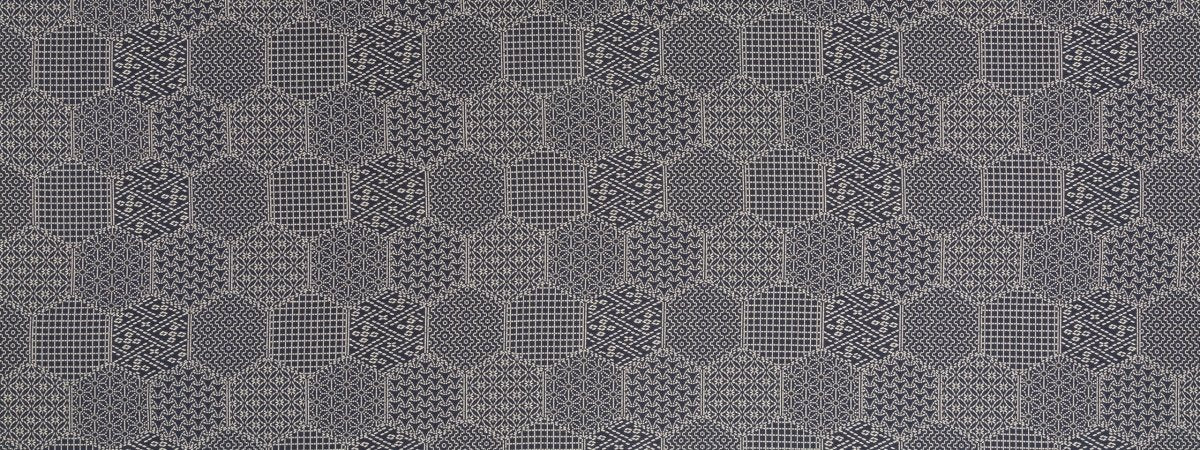 STITCHED HEX | BATIK BLUE - Upholstery - Fabric