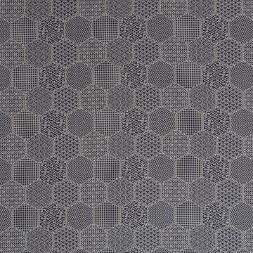STITCHED HEX | BATIK BLUE - Upholstery - Fabric