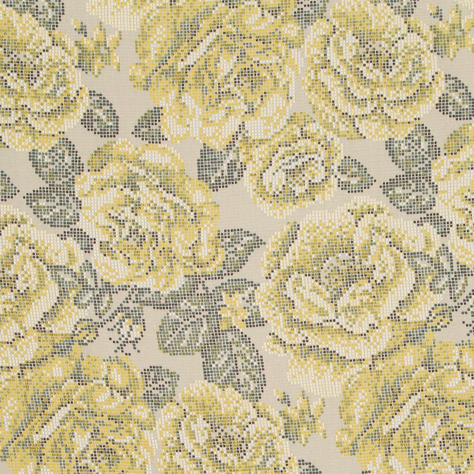 Rose Pixel | Citrus - Upholstery - Fabric