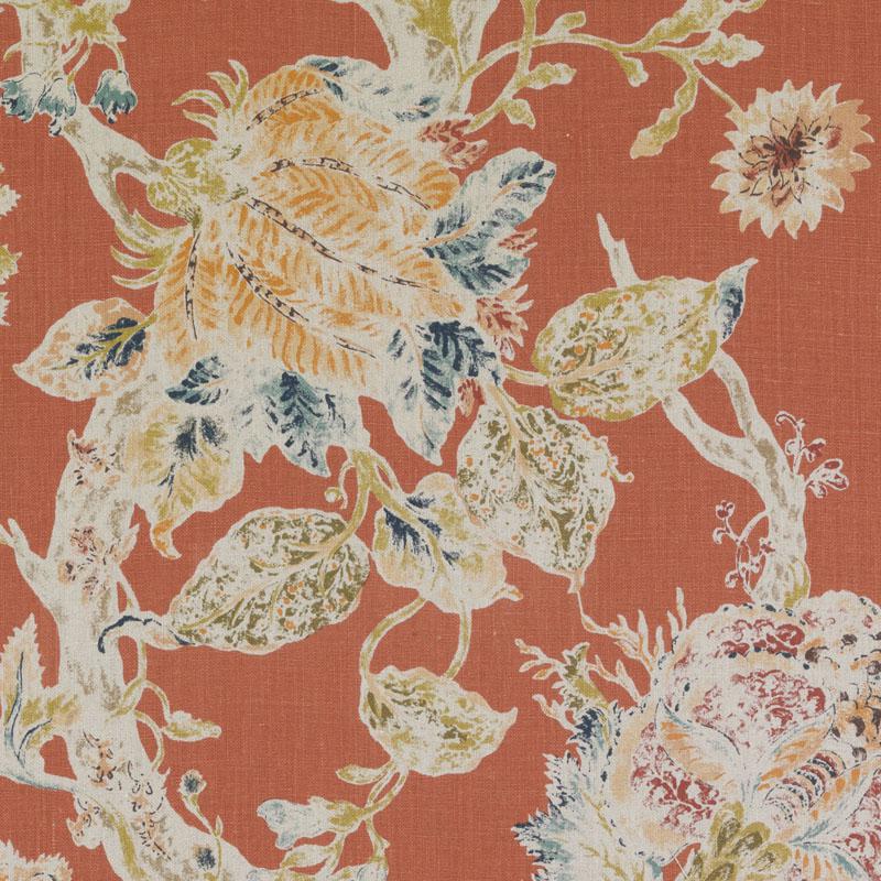 42487 | 761-PAPAYA/SAGE - Print - Fabric