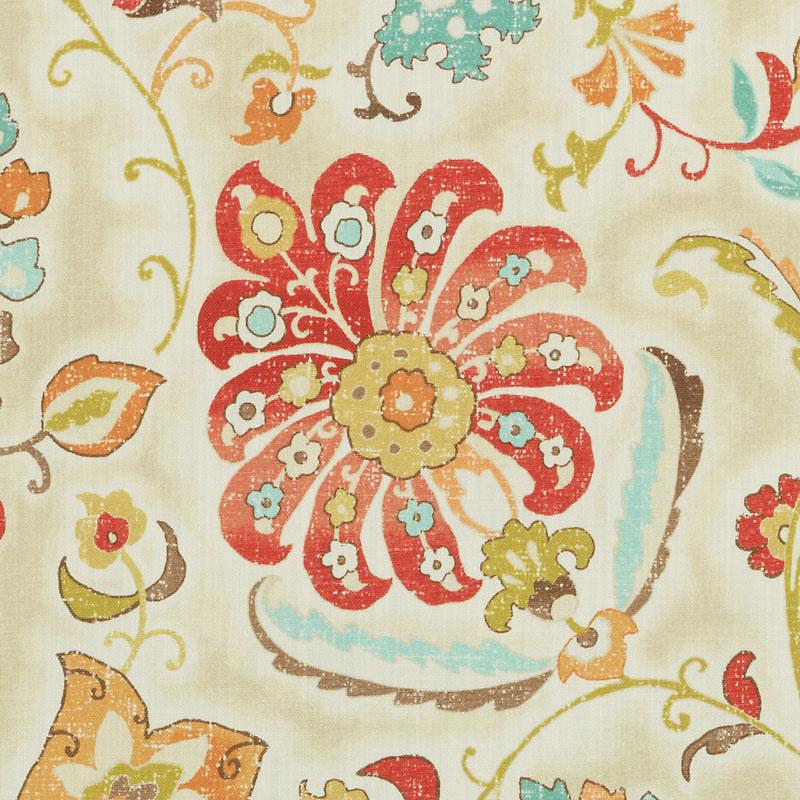 DP61724 | 761-PAPAYA/SAGE - Print - Fabric