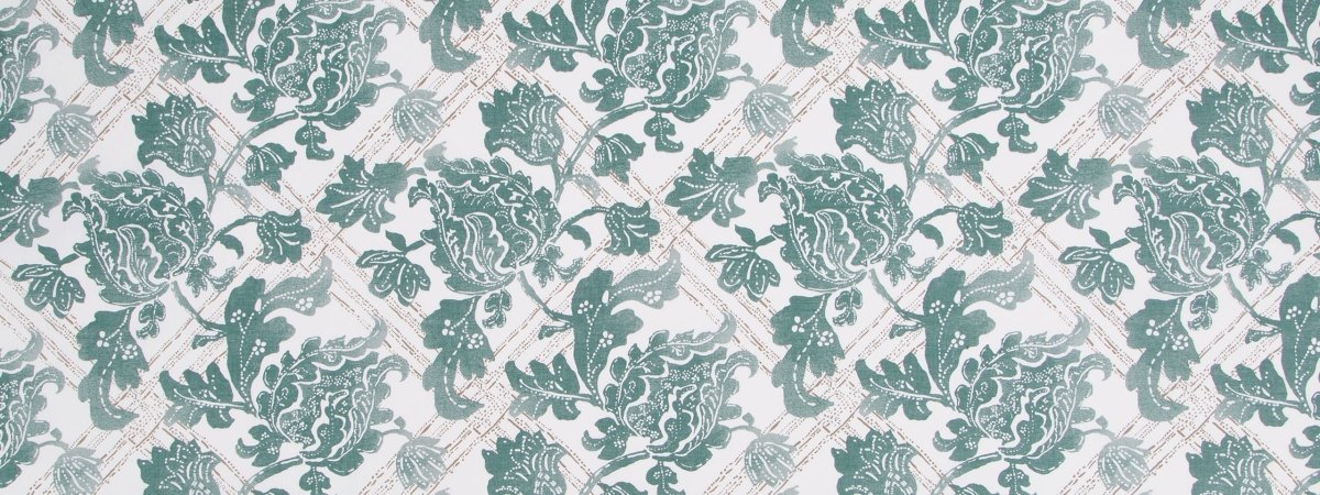FLORAL LATTICE | ALOE - Print - Fabric