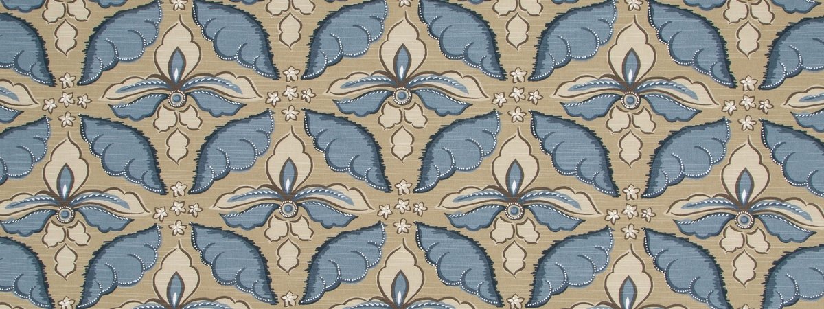 PAINTED DAMASK | INDIGO - Print - Fabric