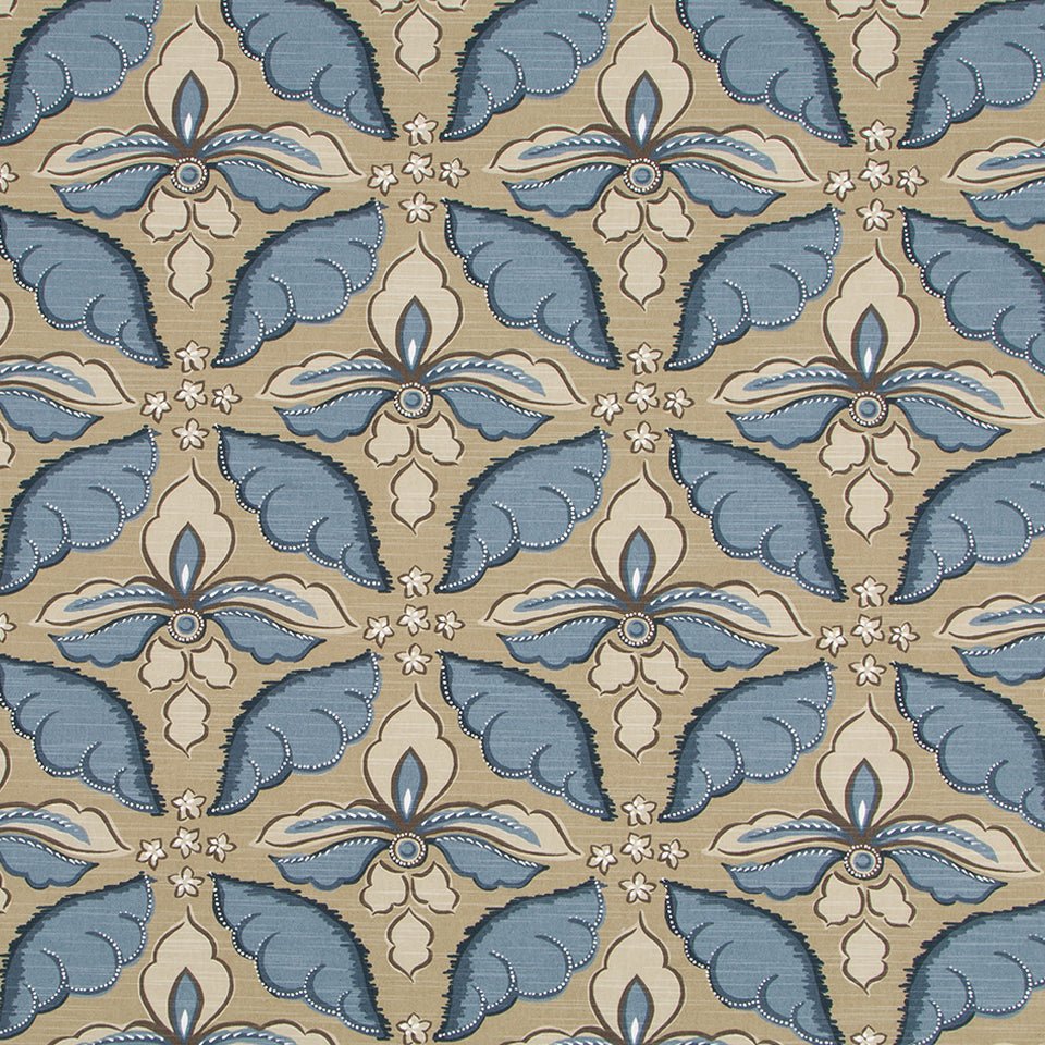 PAINTED DAMASK | INDIGO - Print - Fabric