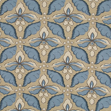 PAINTED DAMASK | INDIGO - Print - Fabric