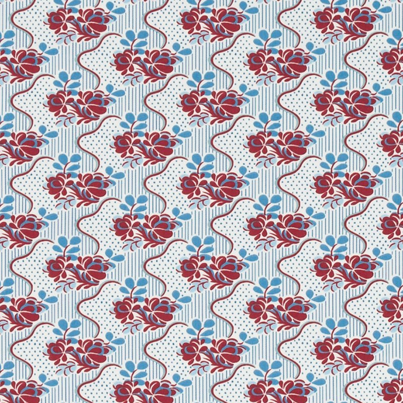 DE42672 | 73-RED/BLUE - Print - Fabric