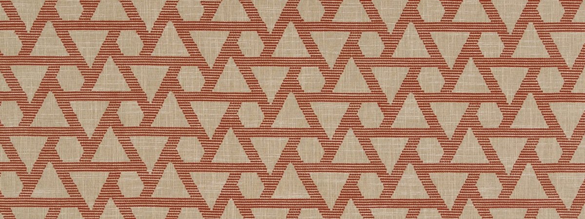 GEO STITCH | PERSIMMON - Woven - Fabric
