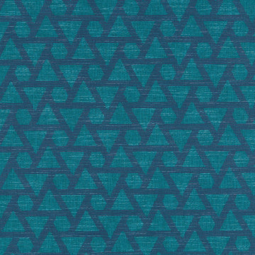 Geo Stitch | Peacock - Woven - Fabric