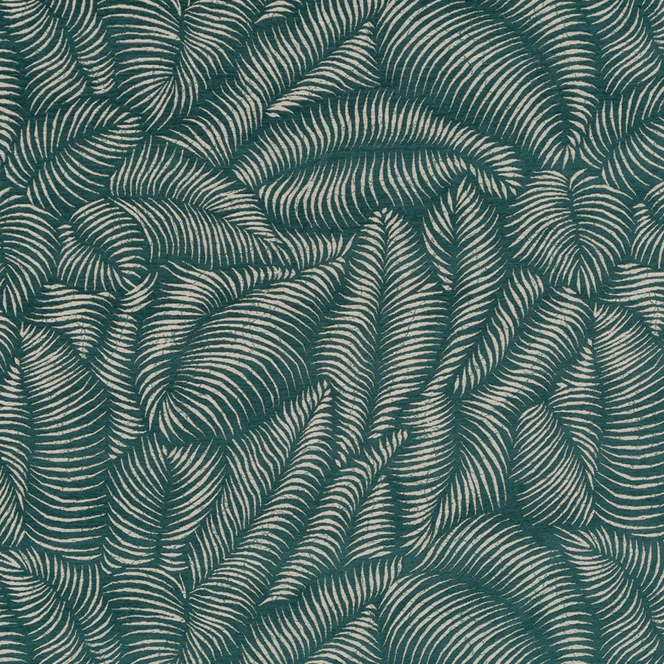 Tropic Ferns Bk | Jasper - Woven - Fabric