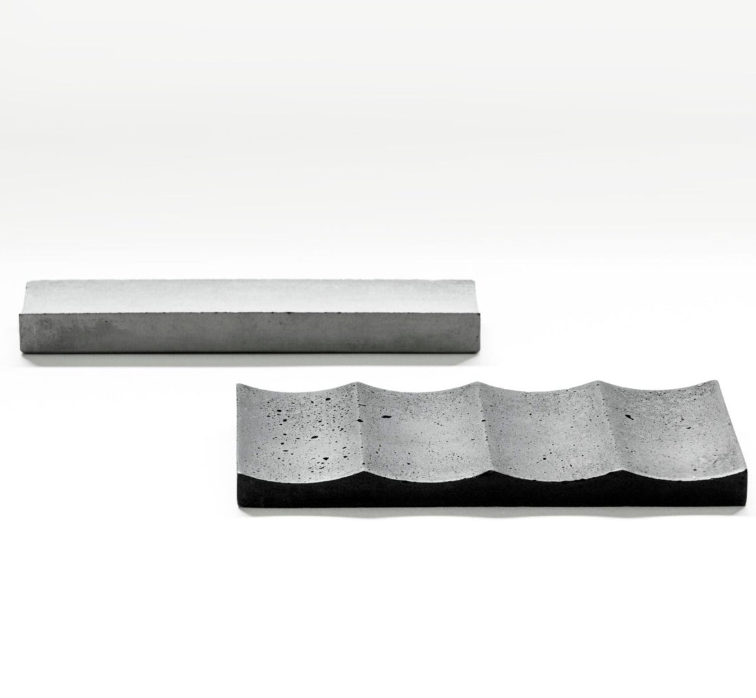 Bandejas Olas | Set of 2 Concrete Trays - Home Decor