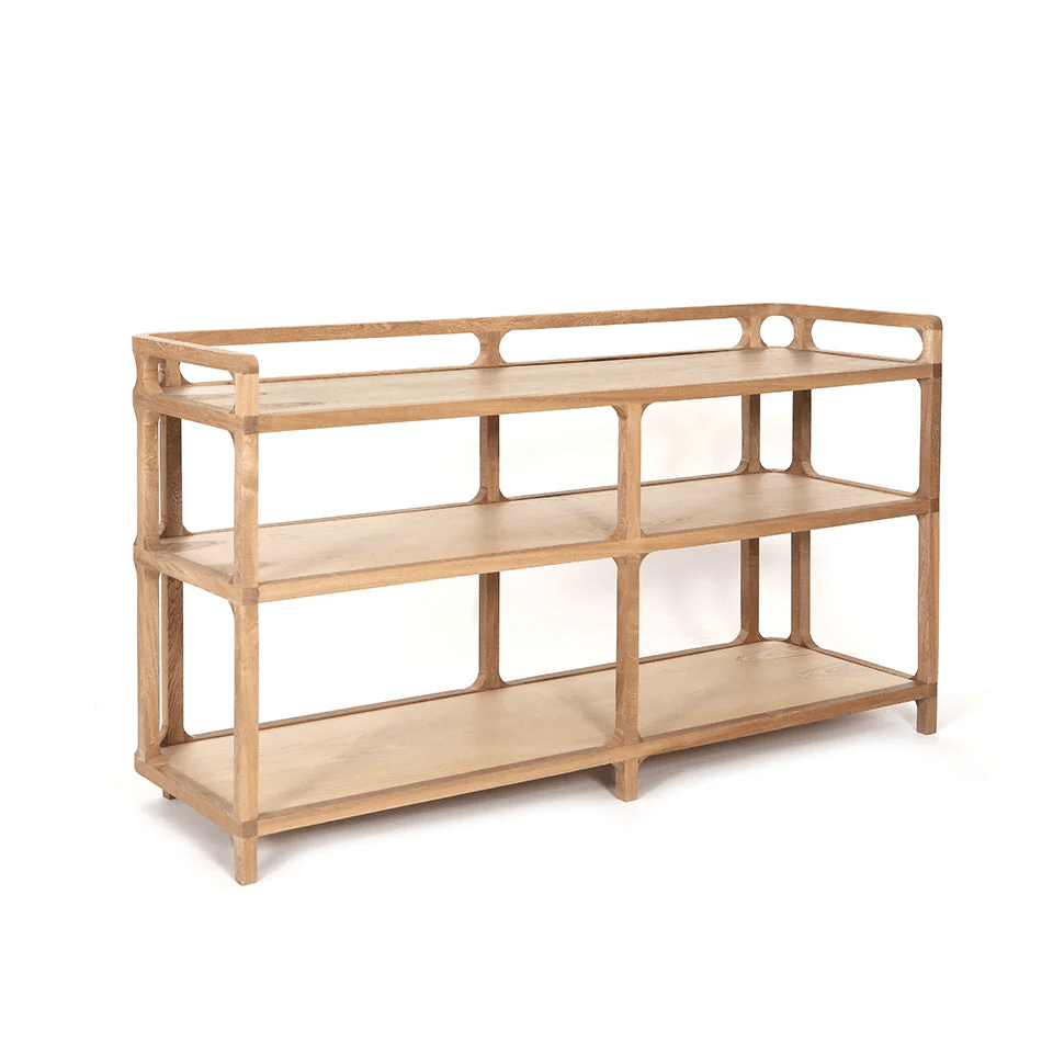 Jiva | Solid Wood Open Credenza - Furniture