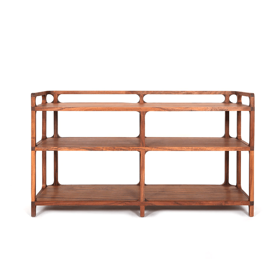 Jiva | Solid Wood Open Credenza - Furniture