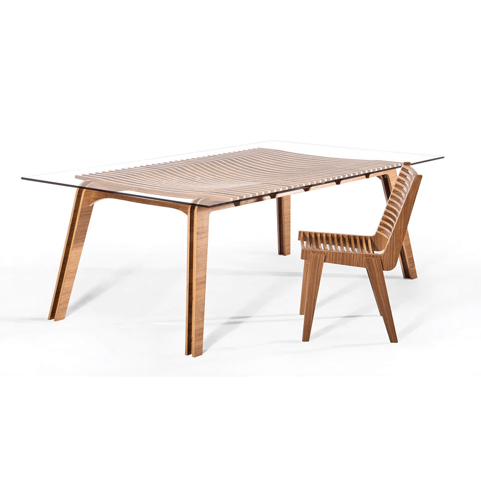 Hiab | Glass Top 6 Seat Dining Table - Furniture
