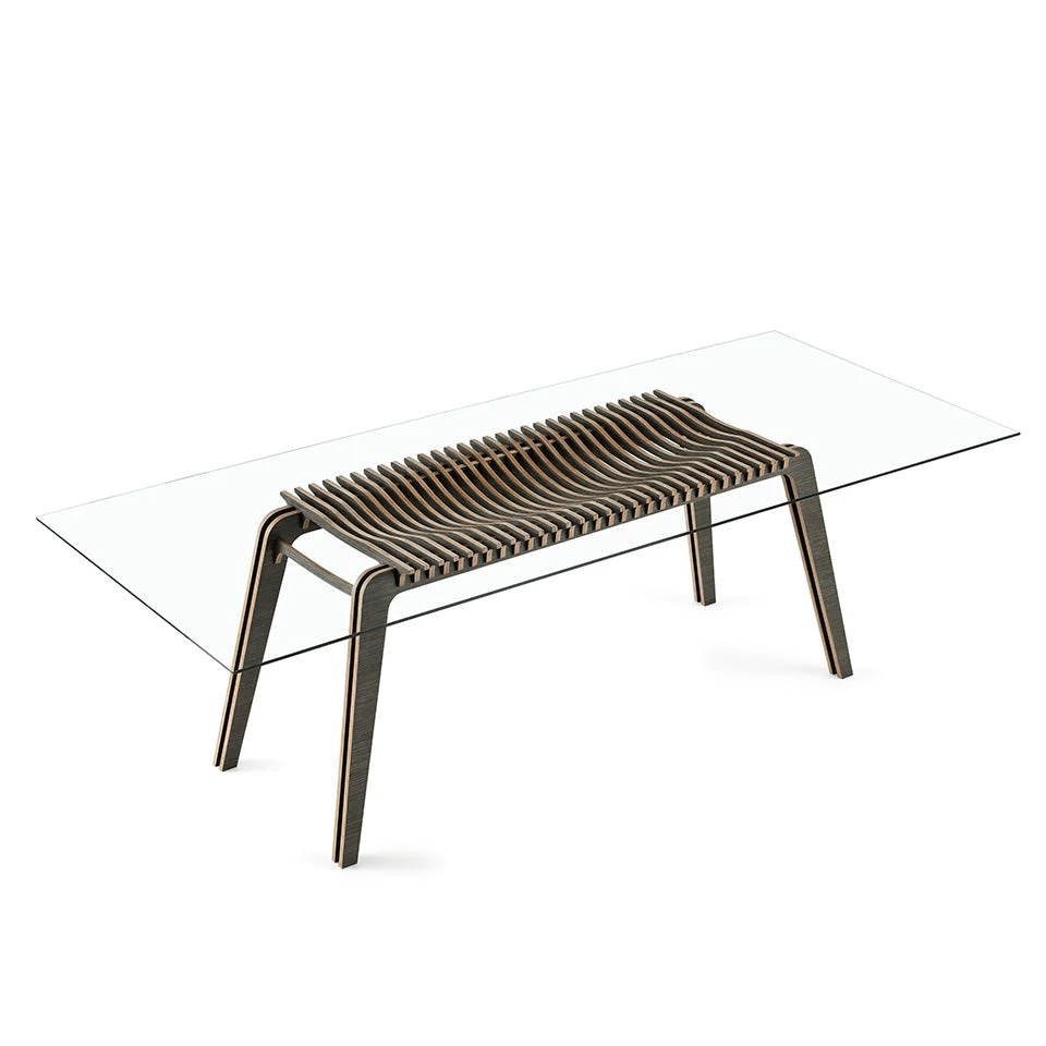 Hiab | Glass Top 6 Seat Dining Table - Furniture