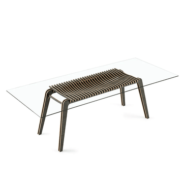 Hiab | Glass Top 6 Seat Dining Table