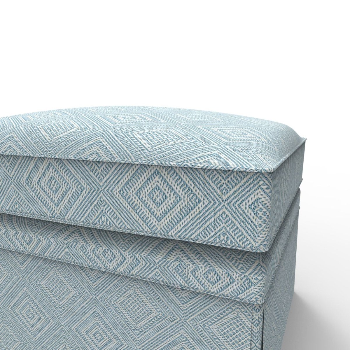 London Upholstered Ottoman with Skirt - Furniture