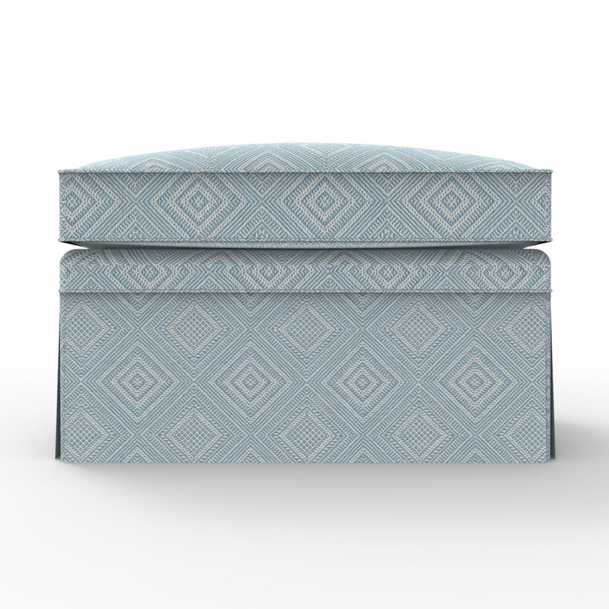 London Upholstered Ottoman with Skirt - Furniture