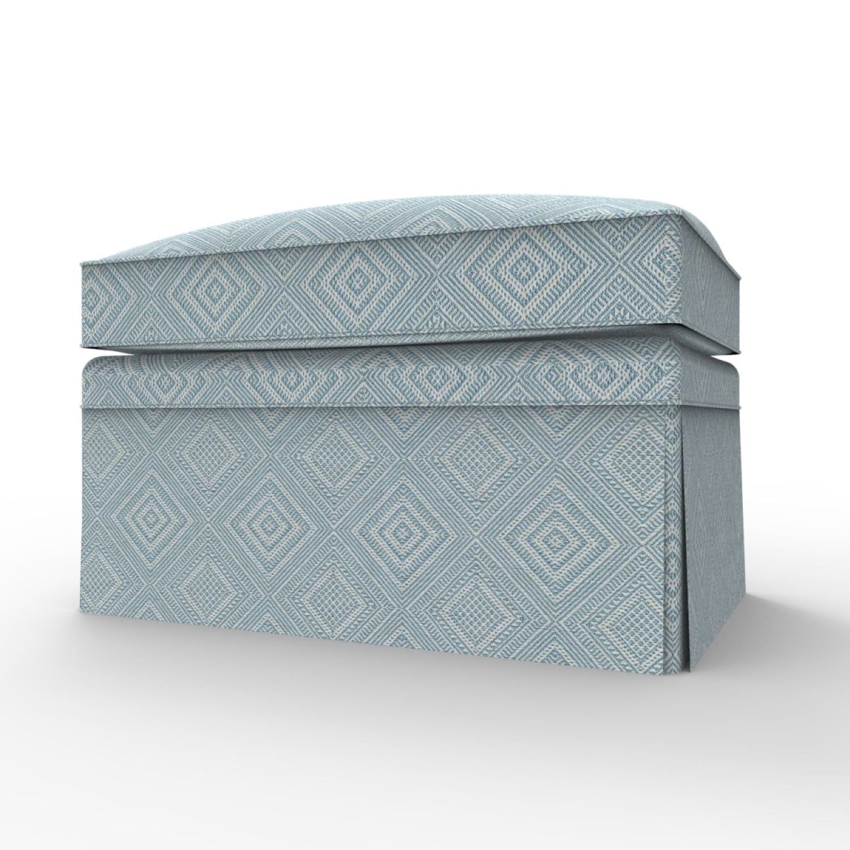 London Upholstered Ottoman with Skirt - Furniture