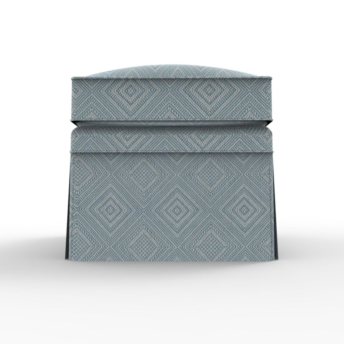 London Upholstered Ottoman with Skirt - Furniture