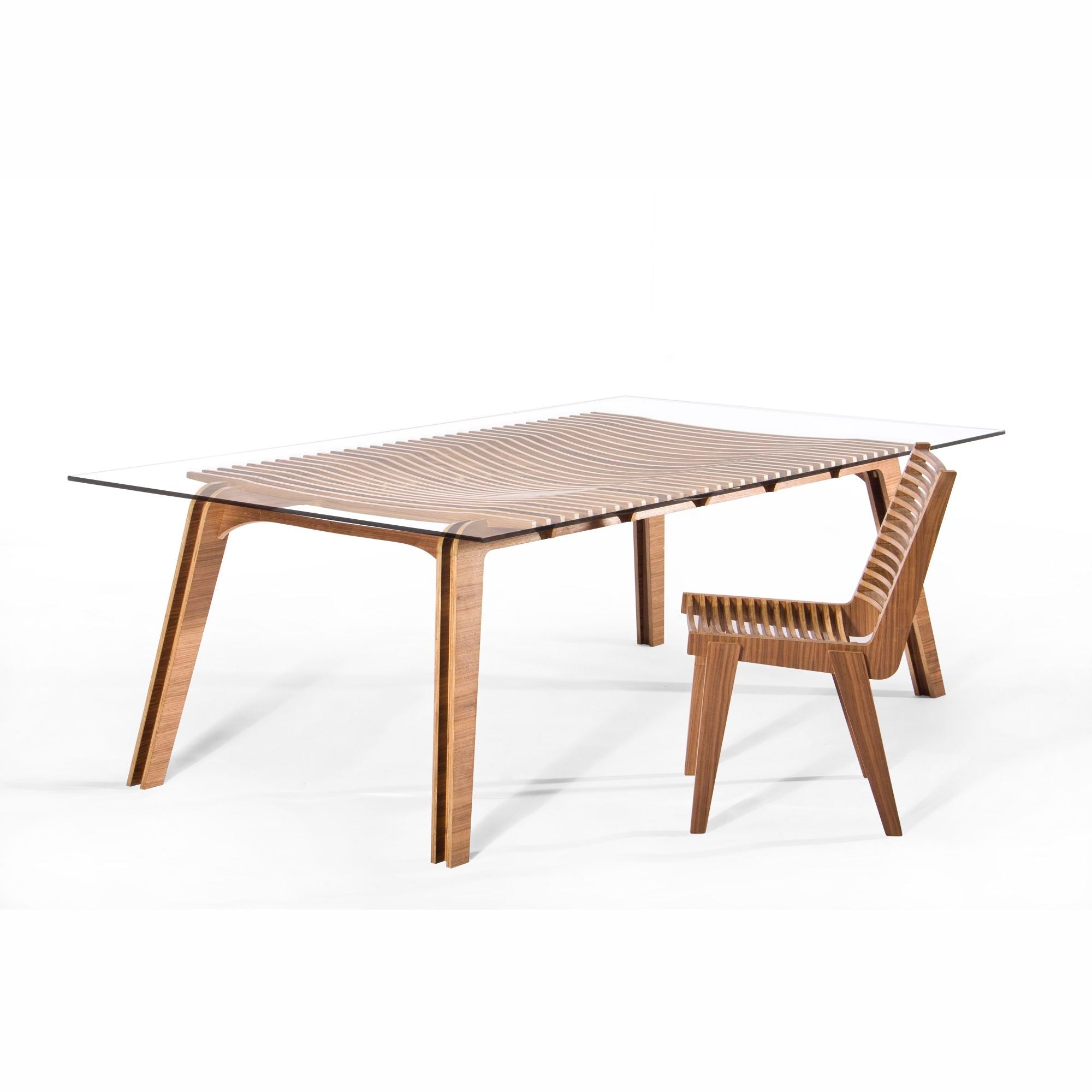 Hiab | Large Glass Top 8 Seat Dining Table