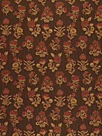 Floral Motif | Chocolat - Upholstery - Fabric