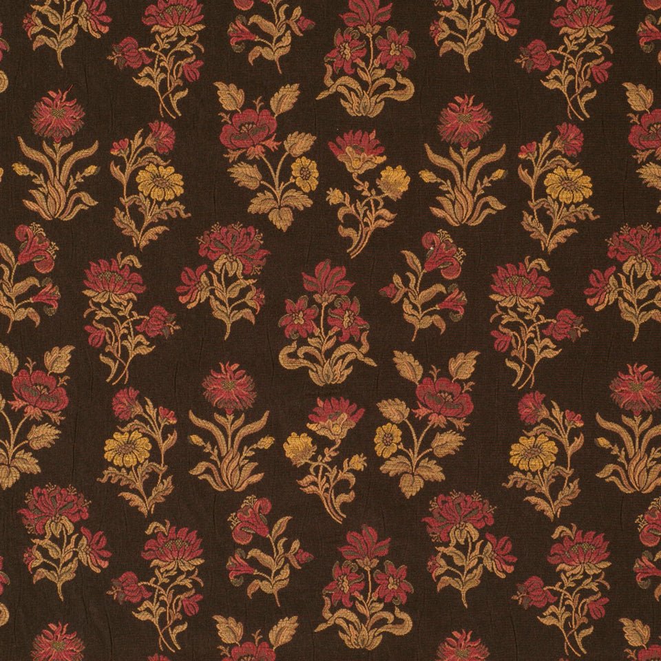 Floral Motif | Chocolat - Upholstery - Fabric