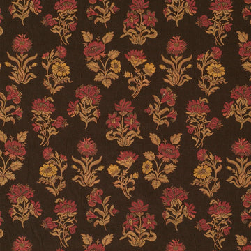 Floral Motif | Chocolat - Upholstery - Fabric