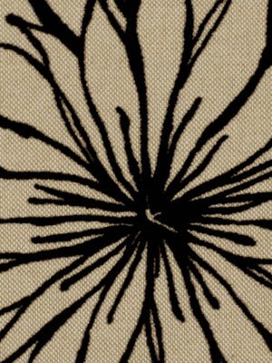 Fleur Flocked | Kohl - Drapery - Fabric
