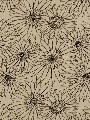 Fleur Flocked | Kohl - Drapery - Fabric