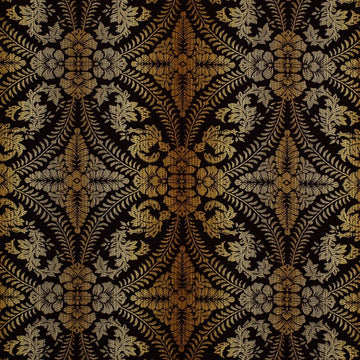 VALESKA FLORA | CAVIAR BK - Upholstery - Fabric